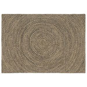 vidaXL Tappeti per area Naturale e Nero 140 x 200 cm Juta