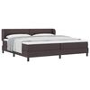 vidaXL Letto box spring con materasso Marrone scuro 200 x 200 cm