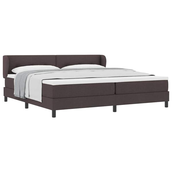 vidaXL Letto box spring con materasso Marrone scuro 200 x 200 cm