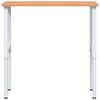 vidaXL Banco da Lavoro 100x60x(71,5-98) cm Legno Faggio Rettangolare