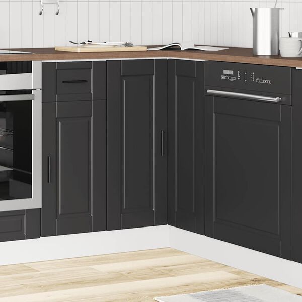 vidaXL Base ad Angolo Cucina Porto Nero in Legno Multistrato