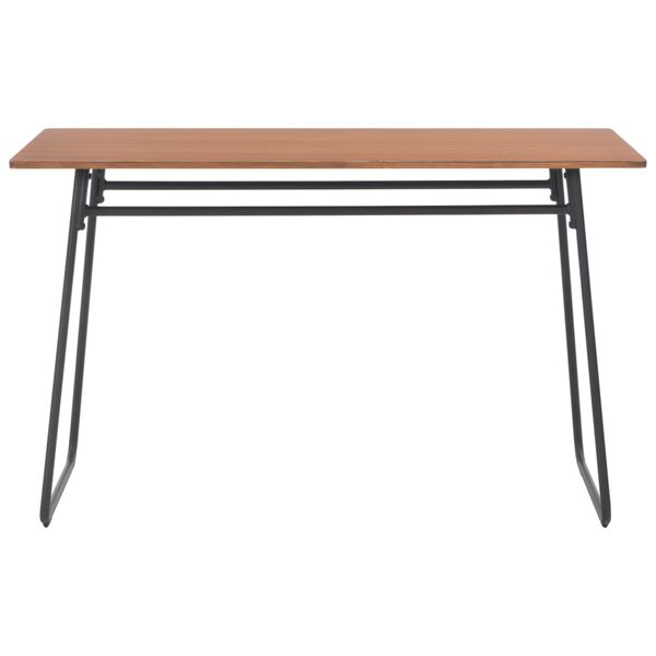 vidaXL Tavolo Pranzo Marrone 120x60x73cm Compensato Massello e Acciaio