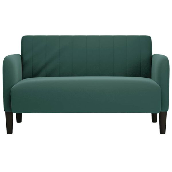 vidaXL Divano Divanetto Verde Scuro 109 cm Velluto