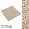 vidaXL Tappeto 20 pcs Beige Striato 50 x 50 cm 100% Polipropilene