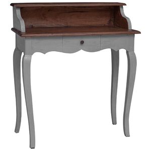 vidaXL Scrivania in Legno Massello di Mogano 80x40x92 cm