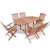 vidaXL B-ware Set da Pranzo per Esterni 7 pz Legno Massello di Teak