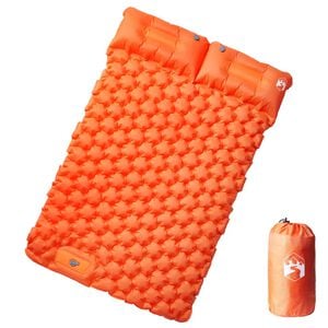 vidaXL Materasso Campeggio Autogonfiabile con Cuscini 2Persone Arancio