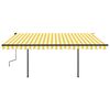 vidaXL Tenda Automatica con Sensore Vento LED 5x3,5 m Gialla e Bianca