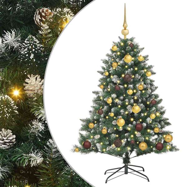 vidaXL Albero di Natale artificiale con 150 LED Verde 120 cm