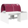 vidaXL Letto con Tunnel 3 pz Bianco e Rosso Legno ingegnerizzato