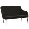 vidaXL Panca Nera 110x76x80 cm in Velluto
