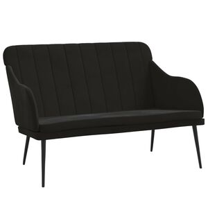 vidaXL Panca Nera 110x76x80 cm in Velluto