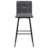 vidaXL Sedie da Bar 2 pz Grigio Scuro in Velluto