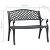 vidaXL Panchina da Giardino 102 cm in Alluminio Pressofuso Nero