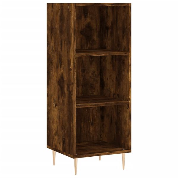 vidaXL Credenza Rovere Fumo 34,5x32,5x180 cm in Legno Multistrato