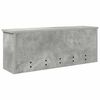 vidaXL Appendiabiti a muro con porta Grigio cemento 80 x 20 x 30 cm