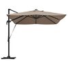 vidaXL Parasol Roma a braccio Tortora e Nero 352 x 251 x 265 cm