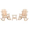 vidaXL Set Divani da Giardino 3 pz in Legno Massello di Abete