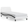 vidaXL Giroletto Dover Bianco e Nero 80x200 cm in Similpelle