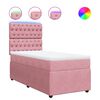 vidaXL Giroletto a Molle con Materasso Rosa 80x200 cm in Velluto