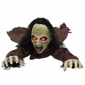 vidaXL Zombie strisciante di Halloween SPOOKA Marrone 94 x 130 x 29 cm