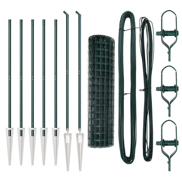 vidaXL Recinzione con Posto Verde 1 x 10 m Acciaio