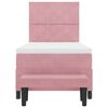 vidaXL Letto a molle con materasso Rosa 90 x 190 cm Velluto