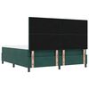 vidaXL Letto a molle con materasso Verde scuro 180 x 200 cm Velluto