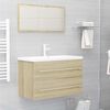 vidaXL Mobile Lavabo Rovere Sonoma 80x38,5x48 cm in Legno Multistrato