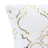 vidaXL Cuscini 2 pz Stampa con Lamina Bianchi e Oro 40x40 cm Cotone