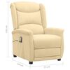 vidaXL Poltrona Alzapersona Massaggiante Crema in Tessuto Microfibra