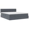 vidaXL Letto con Contenitore Grigio scuro 180 x 200 cm Velluto