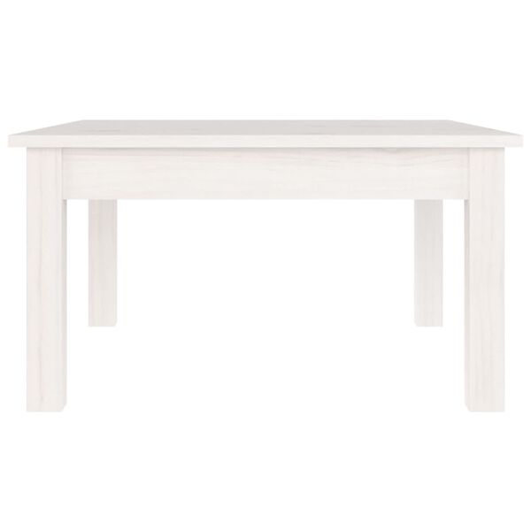 vidaXL Tavolino da Salotto Bianco 55x55x30 cm Legno Massello di Pino