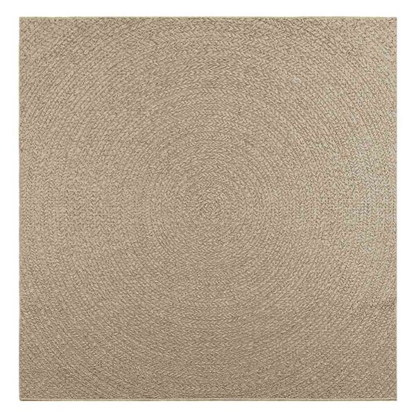 vidaXL Tappeto ZIZUR Beige 200x200 cm Aspetto Iuta Interni ed Esterni
