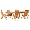 vidaXL Set da Pranzo per Giardino 7 pz Marrone