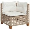 vidaXL Set Divano da Giardino 6 pz con Cuscini Beige in Polyrattan