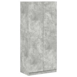 vidaXL Armadio Grigio Cemento 90x52x200 cm in Legno Multistrato
