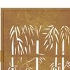 vidaXL Cancello da giardino 100x125 cm in acciaio Corten e design in bambù