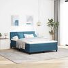 vidaXL Letto a molle con materasso Blu Scuro 140 x 190 cm Velluto