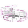 vidaXL Letto Libreria senza Materasso Bianco 150x200 cm Legno di Pino