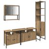 vidaXL Set di mobili per il bagno 4 pz Rovere artigianale