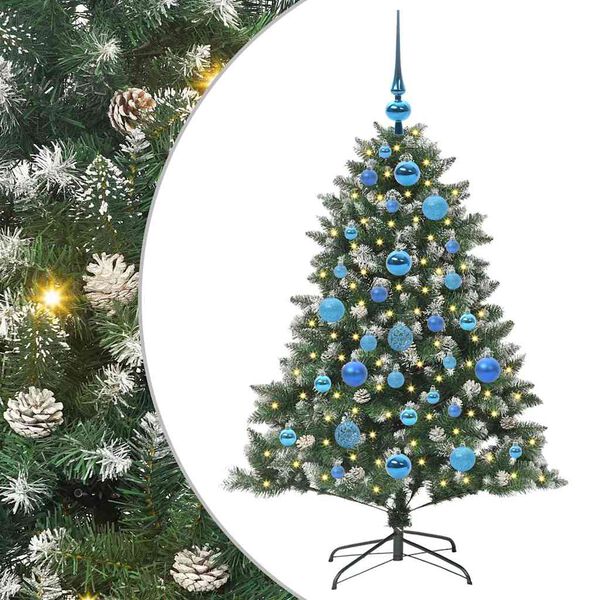 vidaXL Albero di Natale artificiale con 150 LED Verde 85 x 85 x 120 cm