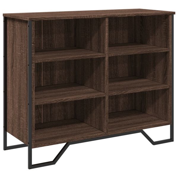 vidaXL Credenza Rovere Marrone 91x35,5x74,5 cm in Legno Multistrato