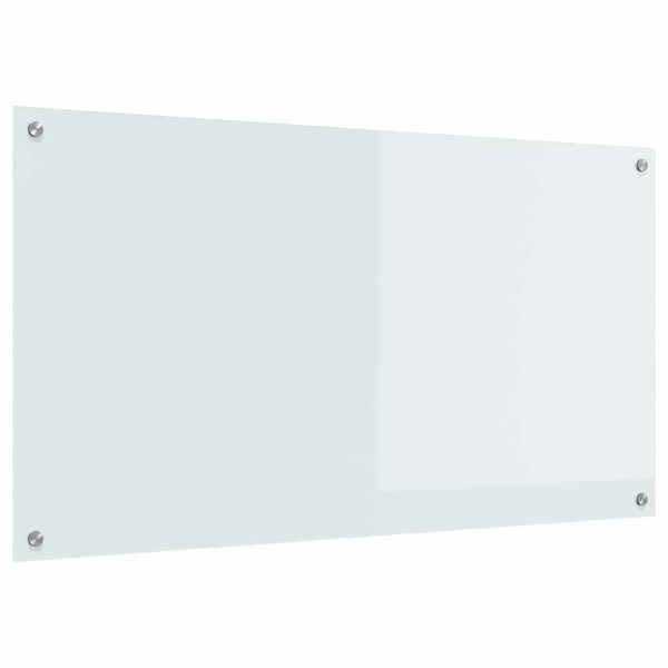 vidaXL Rivestimento da Cucina Bianco 110 x 60 x 0,6 cm vetro temperato