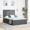 vidaXL Letto con contenitore e materasso Grigio scuro 140 x 190 cm