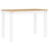 vidaXL Tavolo da Pranzo PANAMA Bianco 112x60x75 cm Legno Massello Pino