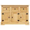 vidaXL Credenza "Corona" Marrone 112x44x78 cm Legno Massello Pino Messicano