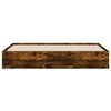 vidaXL Giroletto con Cassetti Rovere Fumo 200x200 cm Legno Multistrato