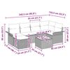 vidaXL Set Divano da Giardino 7 pcs Grigio chiaro Poly Rattan