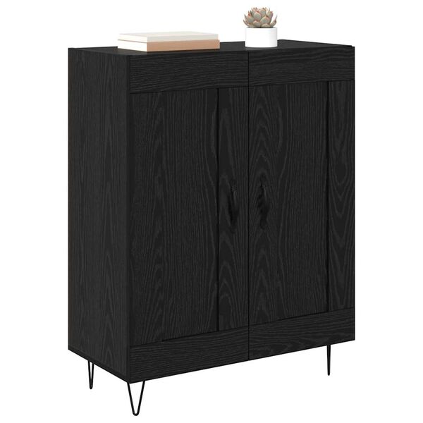 vidaXL Credenza Rovere Nero 69,5 x 34 x 90 cm
